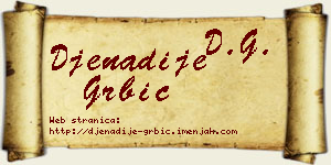 Đenadije Grbić vizit kartica